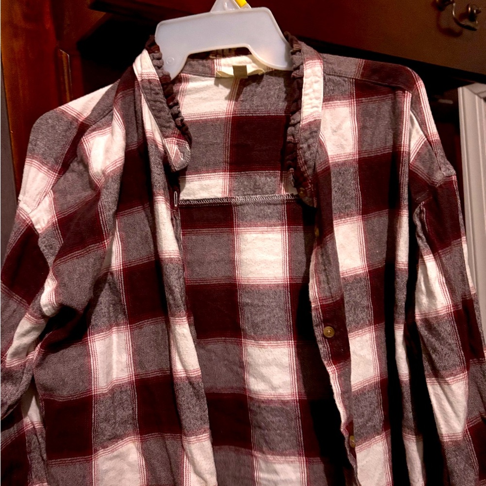 Plaid Button-Up Shirt